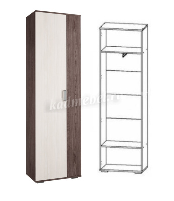 Шкаф распашной Бриз-02 (Анкор темный/Анкор белый)