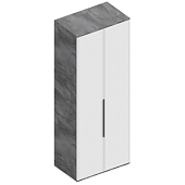 Шкаф 2-ств Лео-2 для одежды (Айрон рок/Софт айс)