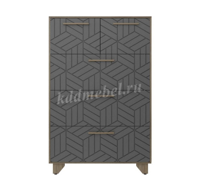 Комод Амстердам (Дуб самдал/Серый графит)