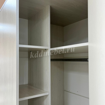 Шкаф угловой Кимберли (Ясень белый/Белый глянец)