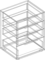 Комод с 4 ящиками 600х500х800 Комод с 4 ящиками 600х500х800