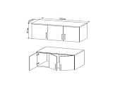 Антресоль Этюд 1200 (Орех селект)