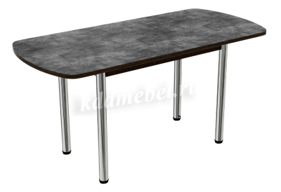 Стол обеденный ВВР раздвижной ЛДСП подстолье прямое (Камень темный) 