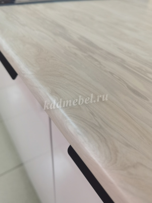 Кухня Куб 1,6 ЛДСП (Белый/Белый глянец/Олива жемчужная)