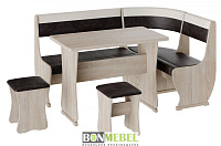 Кухонный уголок Уют -1 Универсал (Дуб сонома/Шоколад/Бежевый) к/з