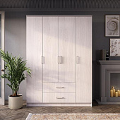 Шкаф Титан 4-х створчатый (Ясень белый)