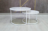 Стол журнальный Эрвин (Мрамор белый/Каркас белый)