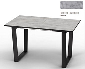Стол обеденный раскладной Флинт-2 (Опора Черный муар/Столешница Мрамор Марквина синий 3034)