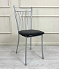 Стул Марсель К (Металлик/Кожзам черный)