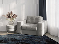 Кресло-кровать Нави (Светло-серый/Холст белый)