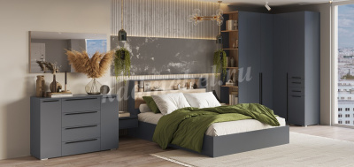 Шкаф угловой Люмьер (Графит)