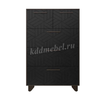 Комод Амстердам (Венге/Черный матовый)
