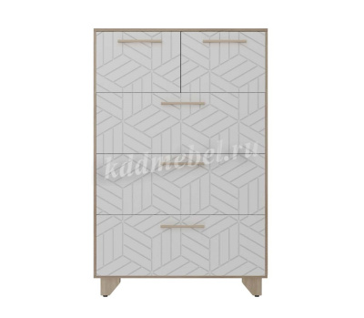 Комод Амстердам (Дуб сонома/Белый матовый)