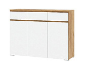 Комод Гретта 3С3Я (Дуб крафт золотой/Белый)