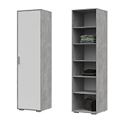 Пенал Денвер закрытый ПН-01 (Ателье светлое/Белый)