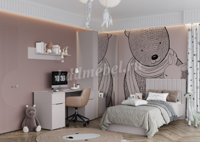 Стол Тефия письменный  (левое исполнение) (Тефия/Софт сантьяго)