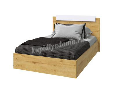 Кровать Эра 0.9 (Дуб вотан/Белый)