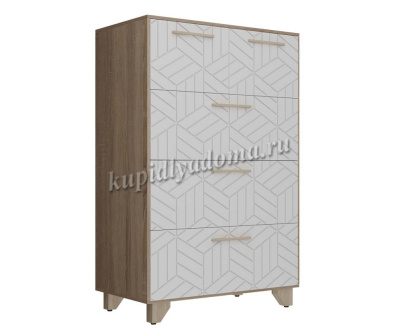 Комод Амстердам (Дуб сонома/Белый матовый)