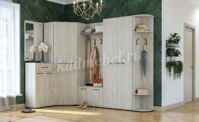 Тумба комбинированная Италия (Крафт белый)