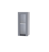 Шкаф верхний со стеклом 4ВС кухня Либерти (Дуб сонома/Холст белый)