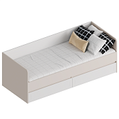 Кровать Лорэн с 2 ящиками (Тефия/Софт айс)