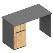 Стол письменный Стил левый (Темно-серый/Дуб золотистый)