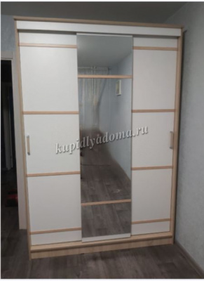 Шкаф-купе Сакура 1.5 (Дуб сонома/Белый)