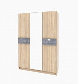 Шкаф 3-х створчатый Мадлен (Дуб сонома/Дуб Шале серебро)