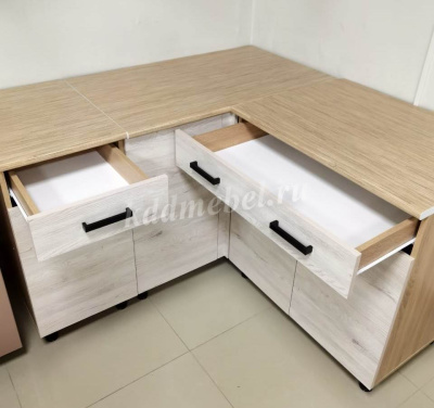 Кухня угловая 1,4*1,4 Алиса Loft комп №2 (Дуб сонома/Сосна белая)