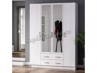 Шкаф распашной Квадро (Анкор белый)