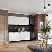 Кухня Ева 180 (Белый шагрень)