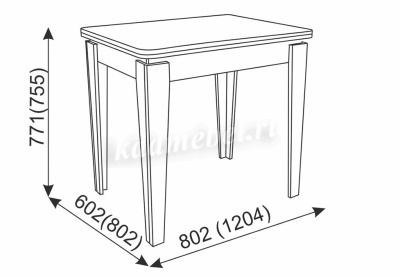 Стол обеденный Фантазия раскладной (Белый рамух)