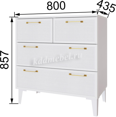 Комод малый Толедо (Белый)