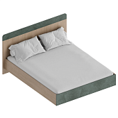 Кровать Ева 1.6 с настилом (Тира/Палм грин)