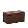 Пуф Leset Леда складной с крышкой (Коричневый искусственный лен)