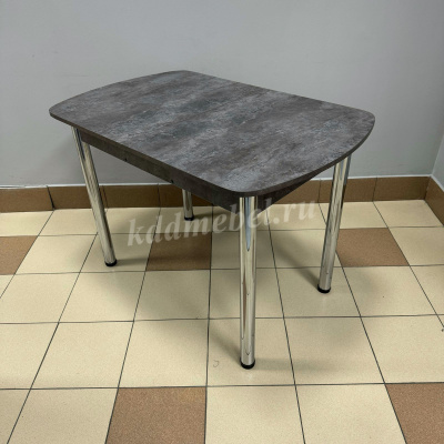 Стол обеденный ВВР раздвижной ЛДСП подстолье прямое (Камень темный) 