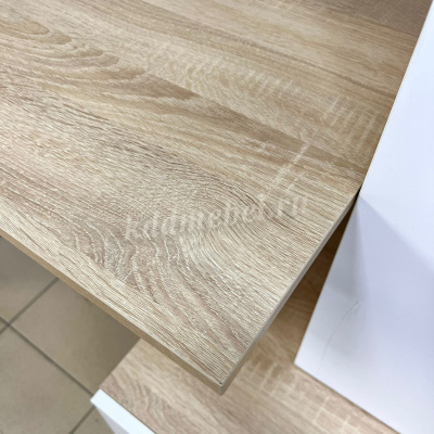 Стол компьютерный ПКС-7 (Дуб сонома/Белый глянец)