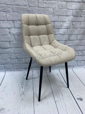 Стул обеденный Брусто микровелюр (Бежевый cloud 02/Черный конус)