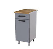 Шкаф нижний с 1 ящиком 4Р1 кухня Тоскана без столешницы (Белый/Дуб крафт золотой)