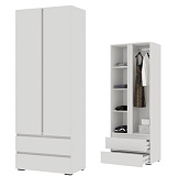 Шкаф Лаванда 2х створчатый ШК 01 (Шагрень белый) 