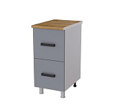 Шкаф нижний глубокий с 2 ящиками Г4РГ кухня Тоскана без столешницы (Белый/Дуб крафт золотой)