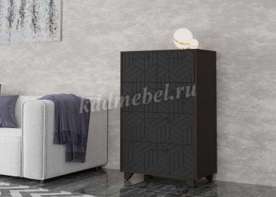 Комод Амстердам (Венге/Черный матовый)