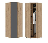 Шкаф угловой Хелен ШК 04 (Крафт золотой/Графит серый)