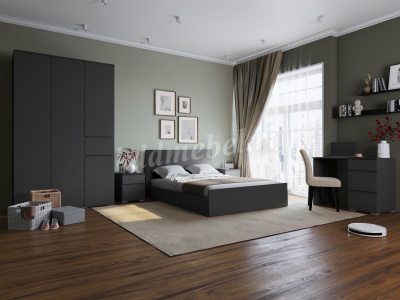 Комод Плейона спальня (Графит серый)