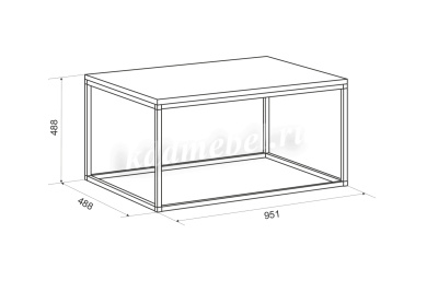 Стол журнальный Стиль 1 (Черный муар/Дуб сонома)