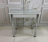 Стол обеденный Д29 раскладной (Мрамор серый 036/Белый)
