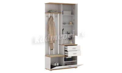 Прихожая Антре 65.08 (Белый/Дуб вотан)