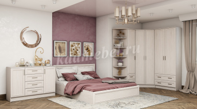 Тумба прикроватная Принцесса (Ясень анкор белый)