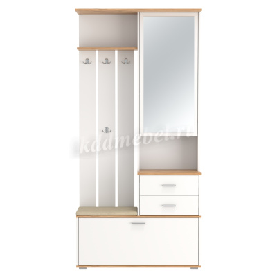 Прихожая Антре Комплектация-1 (Белый/Дуб золотой)