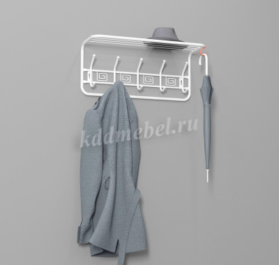 Вешалка с полкой Ажур 60 см (Белый)